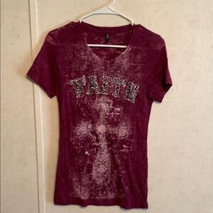 Burgundy Short Sleeve Tee